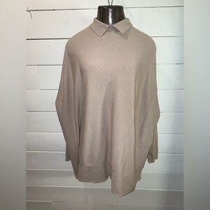 📍UCHUU Oversized Knit Sweater - Taupe (Size S/M)